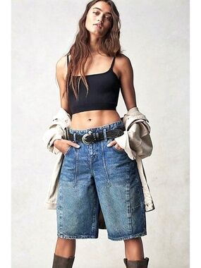 WE THE FREE Extreme Measures Low Rise Barrel Shorts - 27